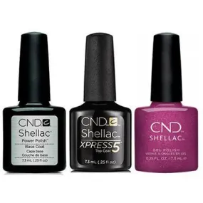 CND - Shellac Xpress5 Combo - Base, Top & Drama Queen (0.25 oz)