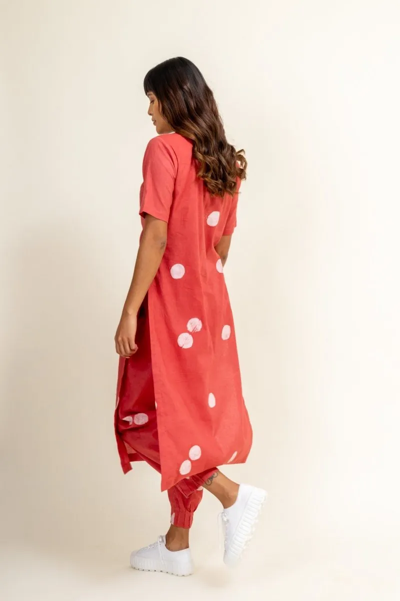 Coral Slit Upcycled Cotton Tunic