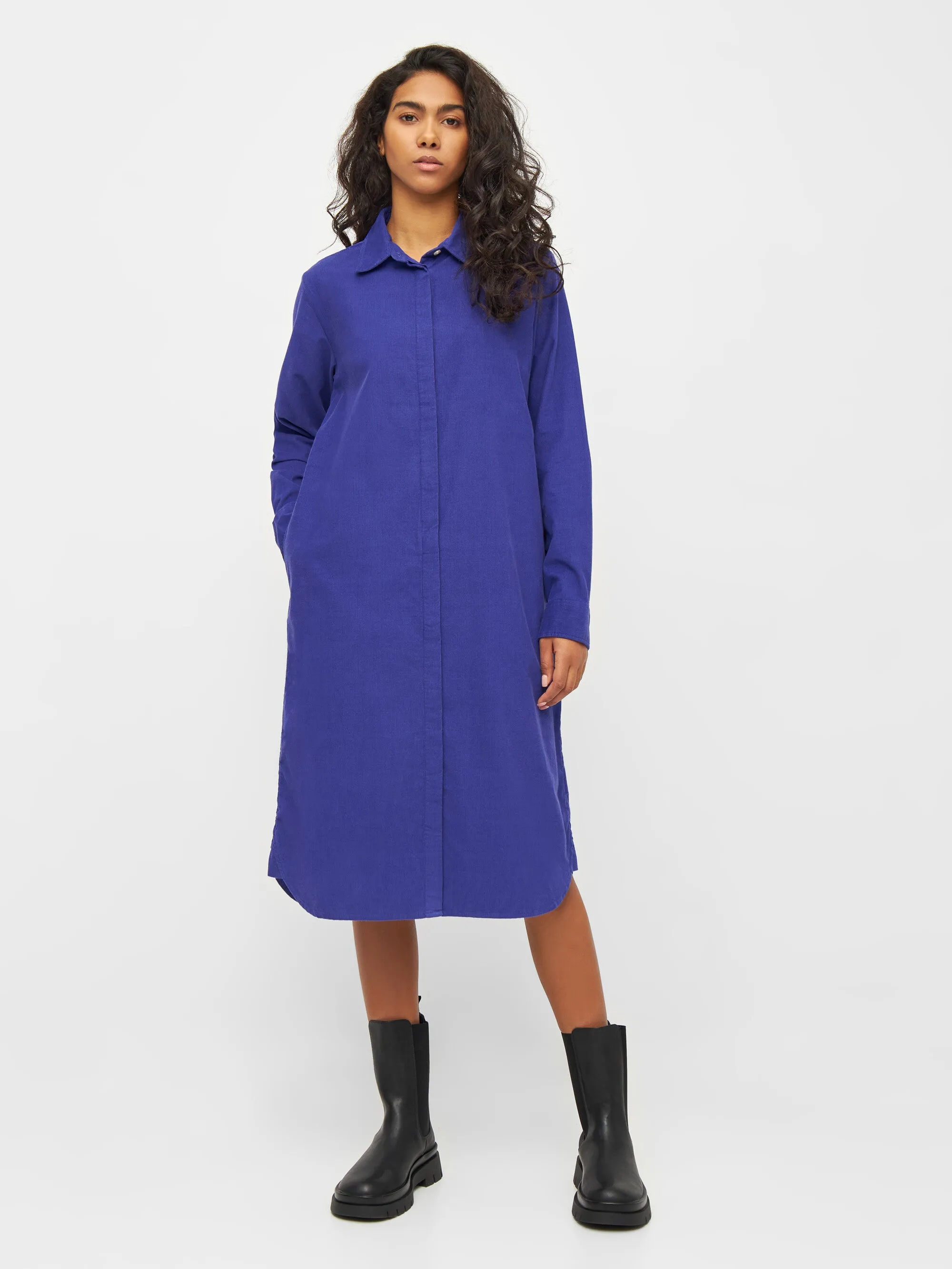 Corduroy shirt dress - Deep Purple