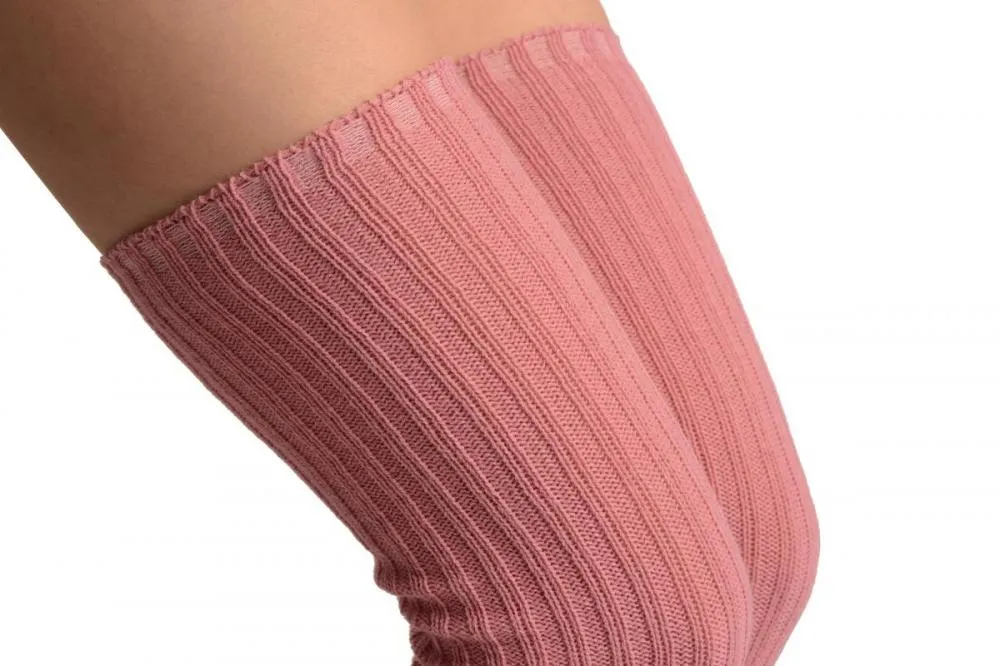 Crepe Pink Stirrup Dance/Ballet Leg Warmers