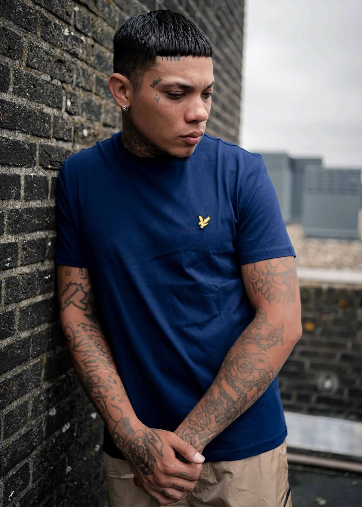 Crew neck t-shirt - navy 3 pack