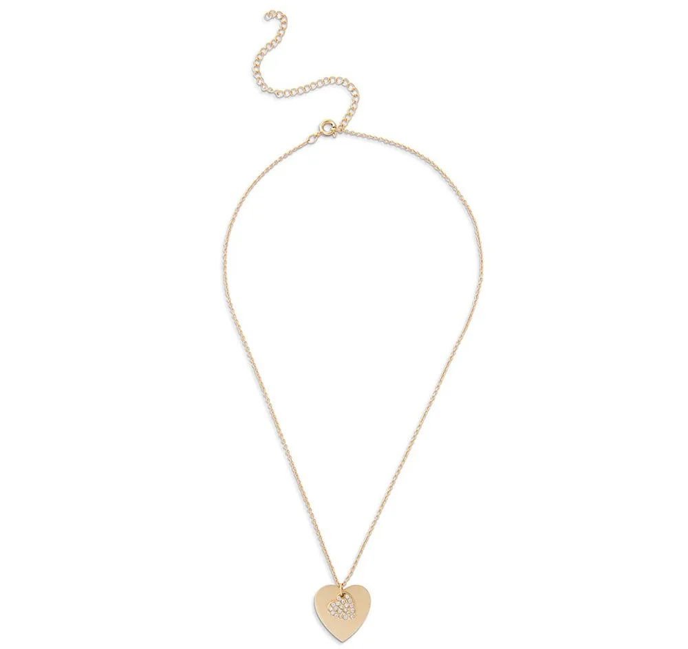 Crystal Heart Bridesmaid Necklace - Gold