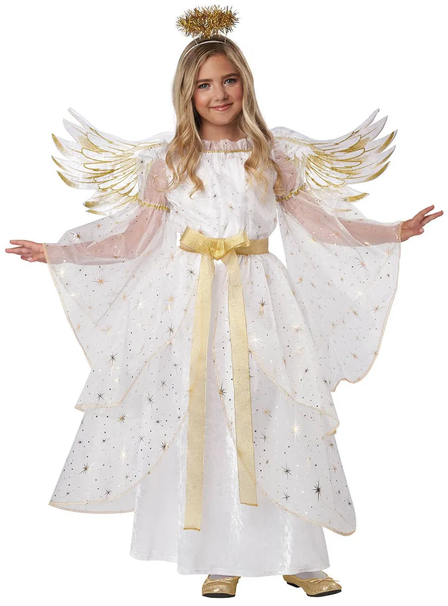 Deluxe Starburst Angel Girls Dress Up Costume