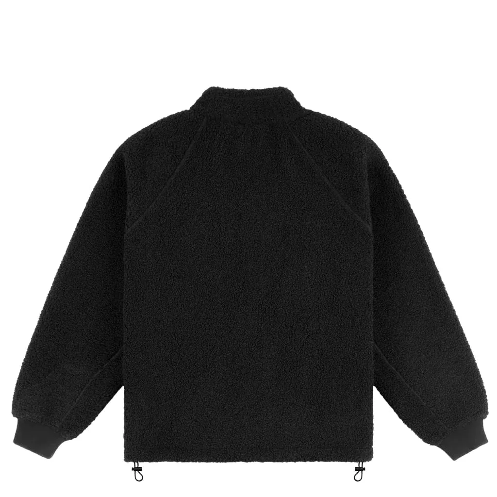 Dime MTL Polar Fleece Sherpa Zip Jacket Black