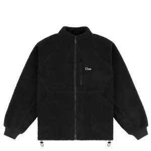 Dime MTL Polar Fleece Sherpa Zip Jacket Black