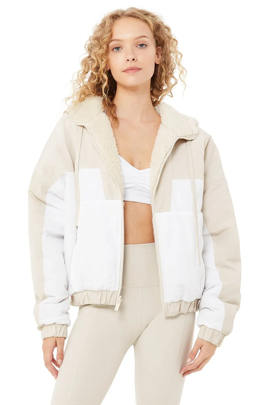 Duality Reversible Sherpa Jacket - Bone/White