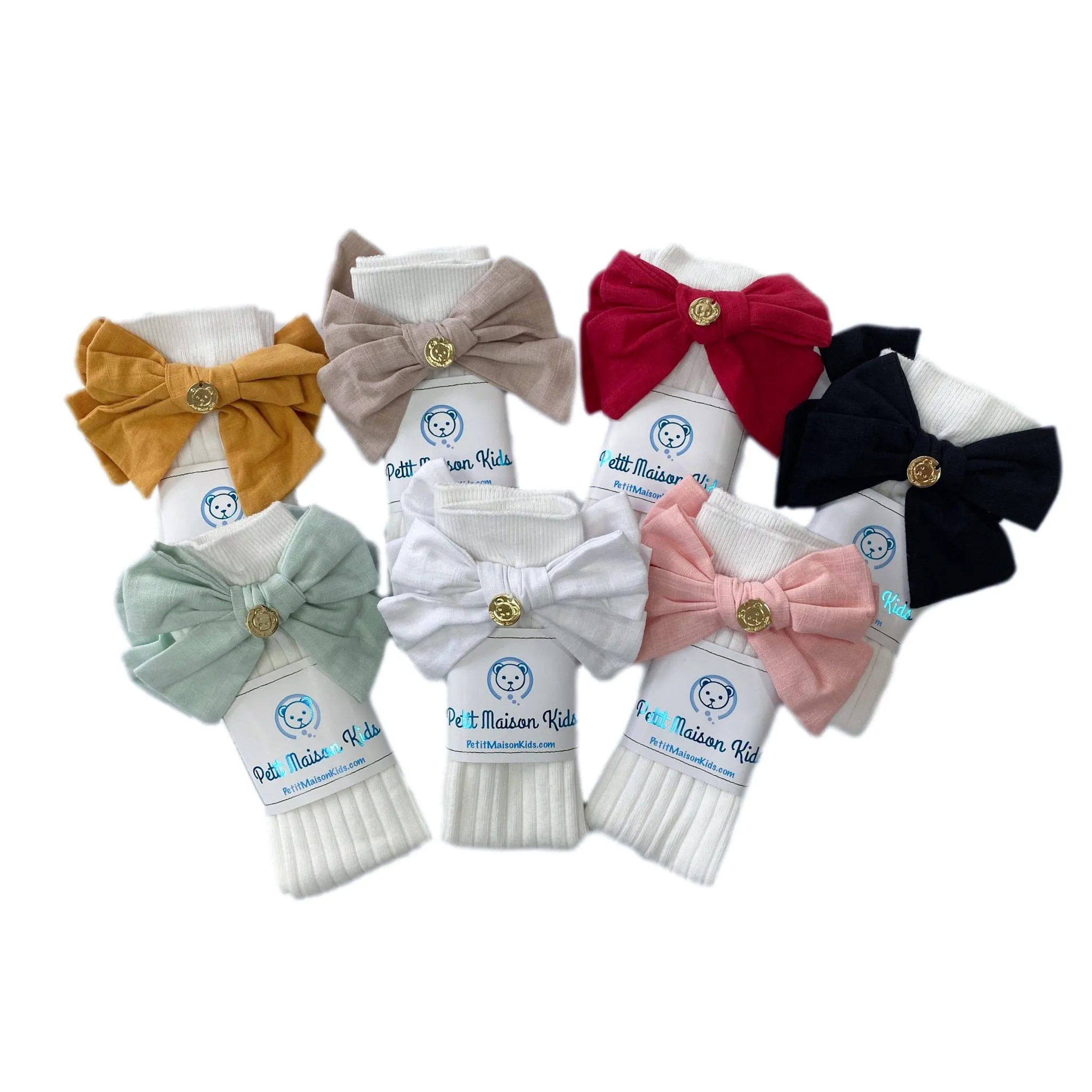 Emma Linen Bow Socks