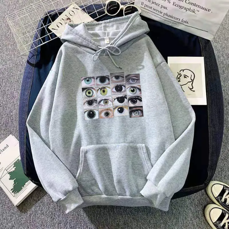 European And American Loose Long Sleeve Hoodie Plus Size Solid Color Sweatshirt