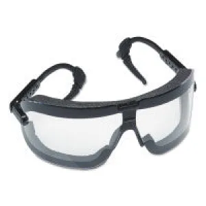 Fectoggles Impact Goggles, Large, Clear/Black, Elastic Headband