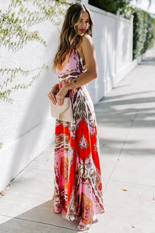 Feel Your Best Boho Print Sleeveless Maxi Dress