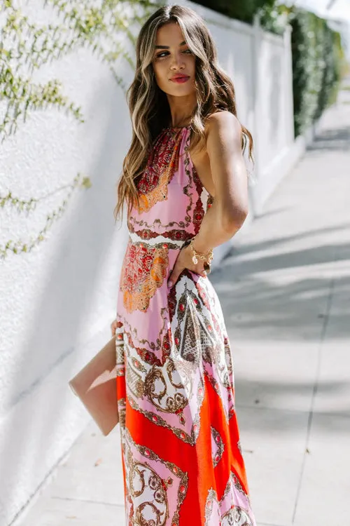 Feel Your Best Boho Print Sleeveless Maxi Dress