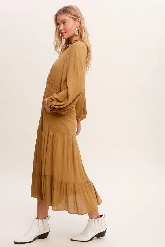 Feminine Boho Maxi Dress