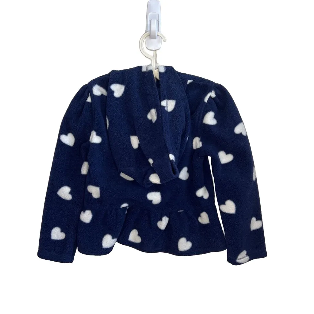 Fleece Jacket w/Ruffle - Hearts