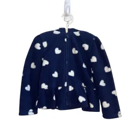 Fleece Jacket w/Ruffle - Hearts