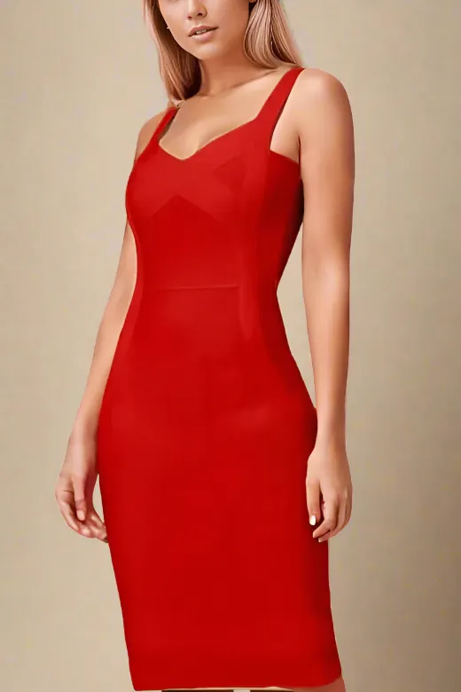 Freya Bandage Dress - Lipstick Red