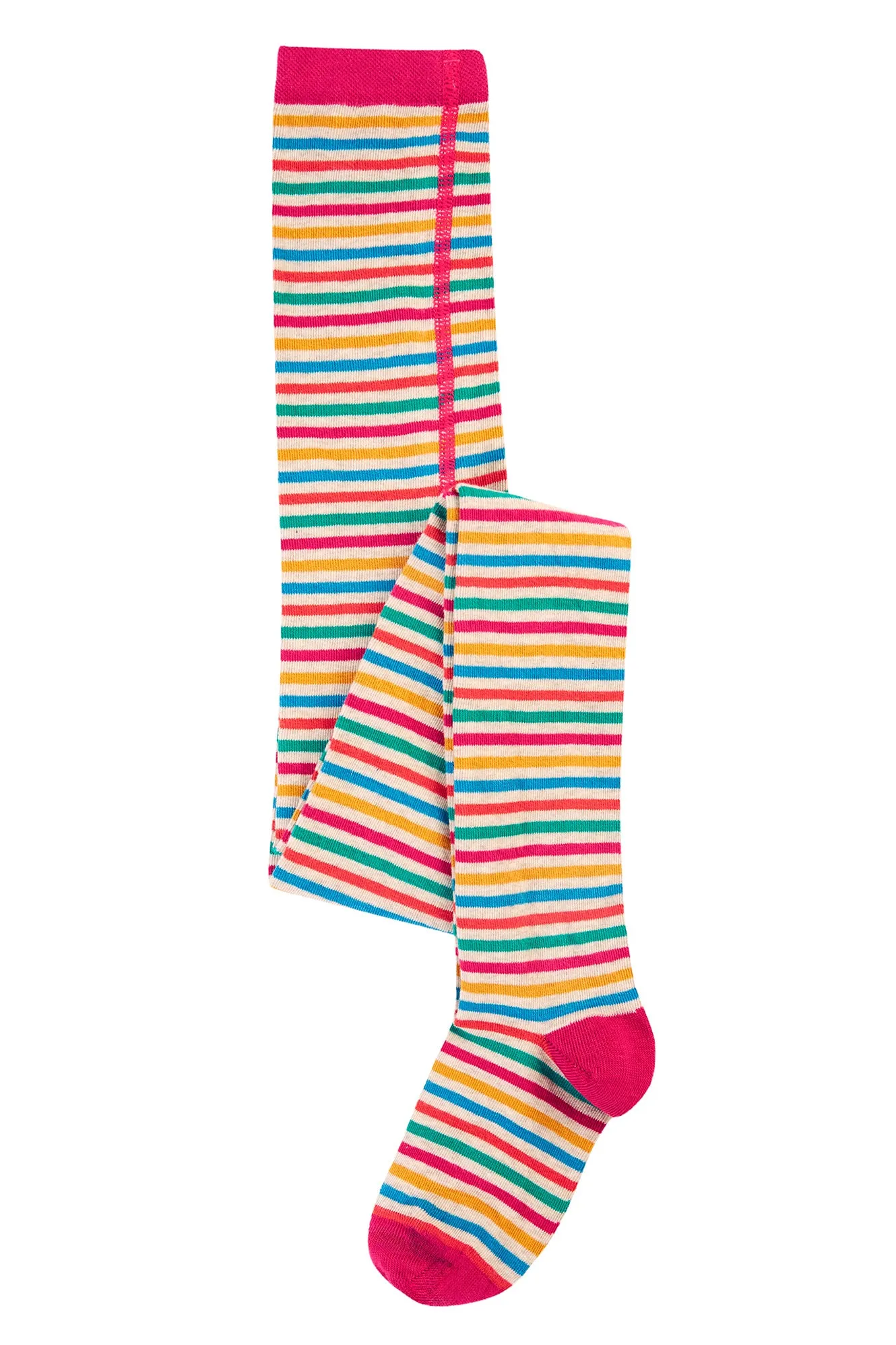 Frugi Baby Girls Berry Stripe Norah Tights