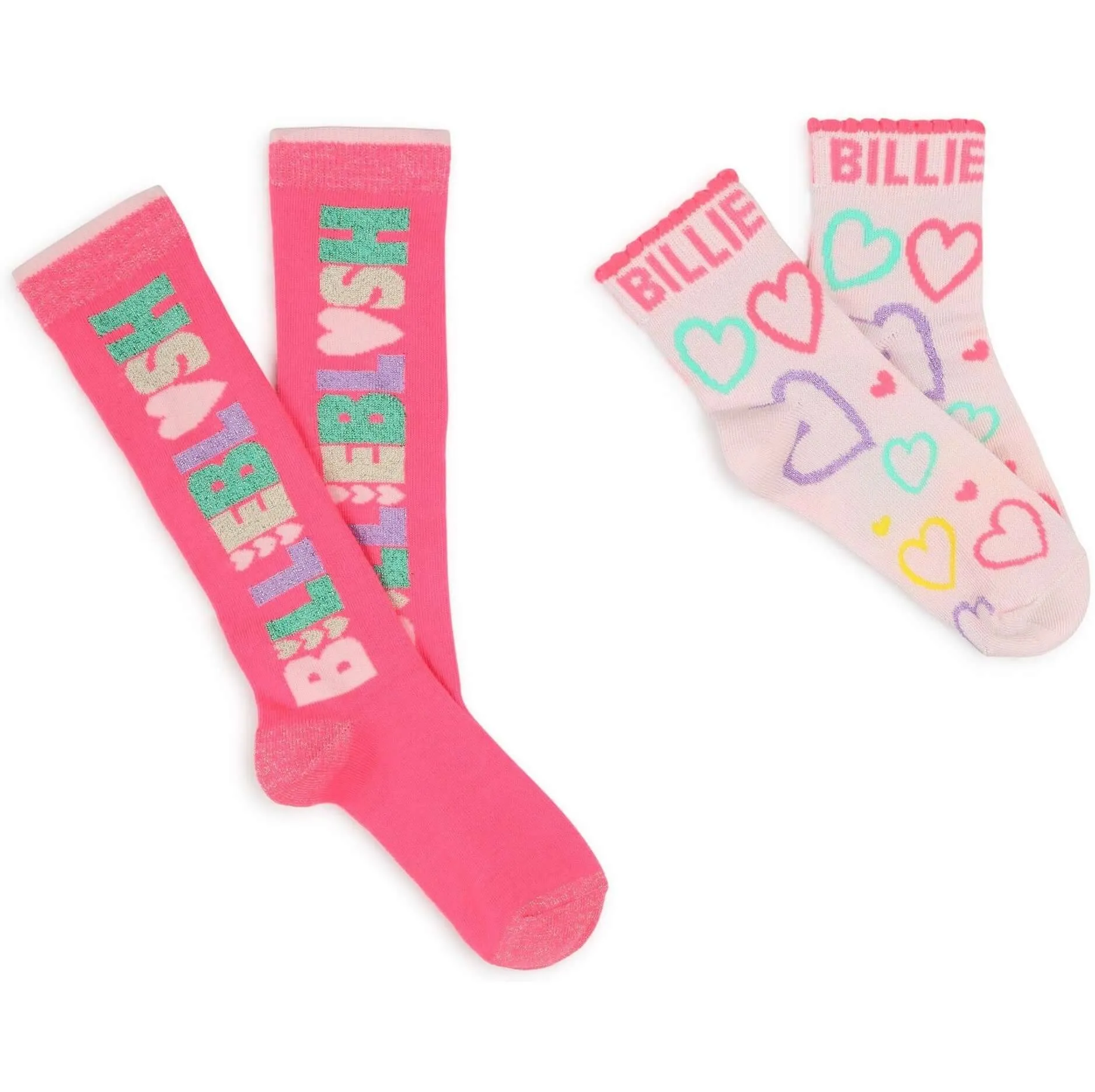 Girls Pink 2 Pack Socks