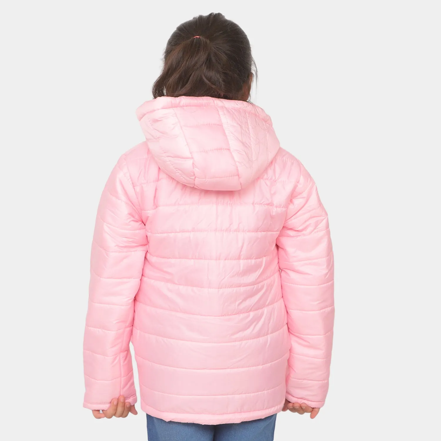 Girls Quilted Zipper Jacket Basic - Pink