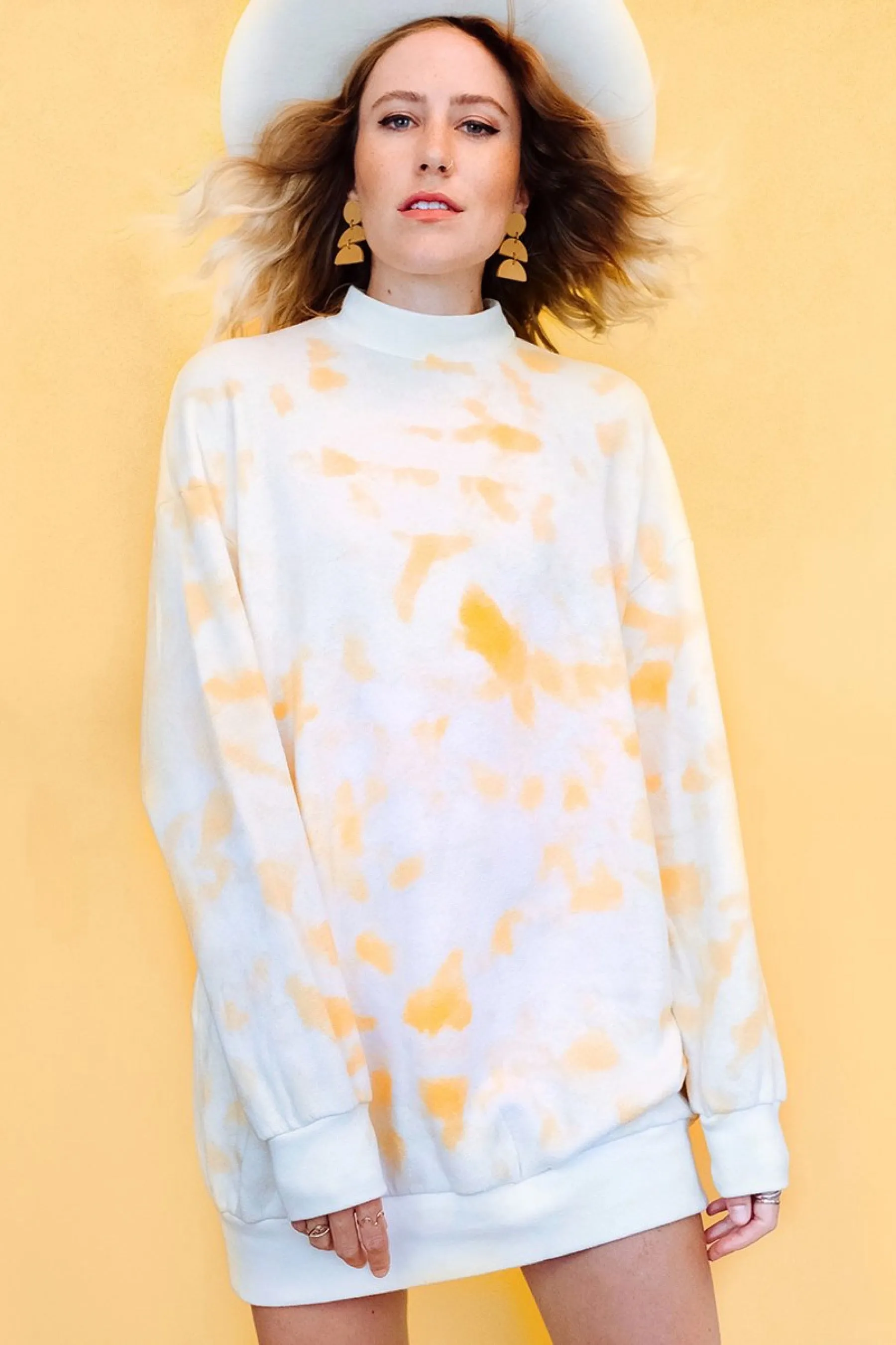 Gold Dust Tie Dye Softie Dress