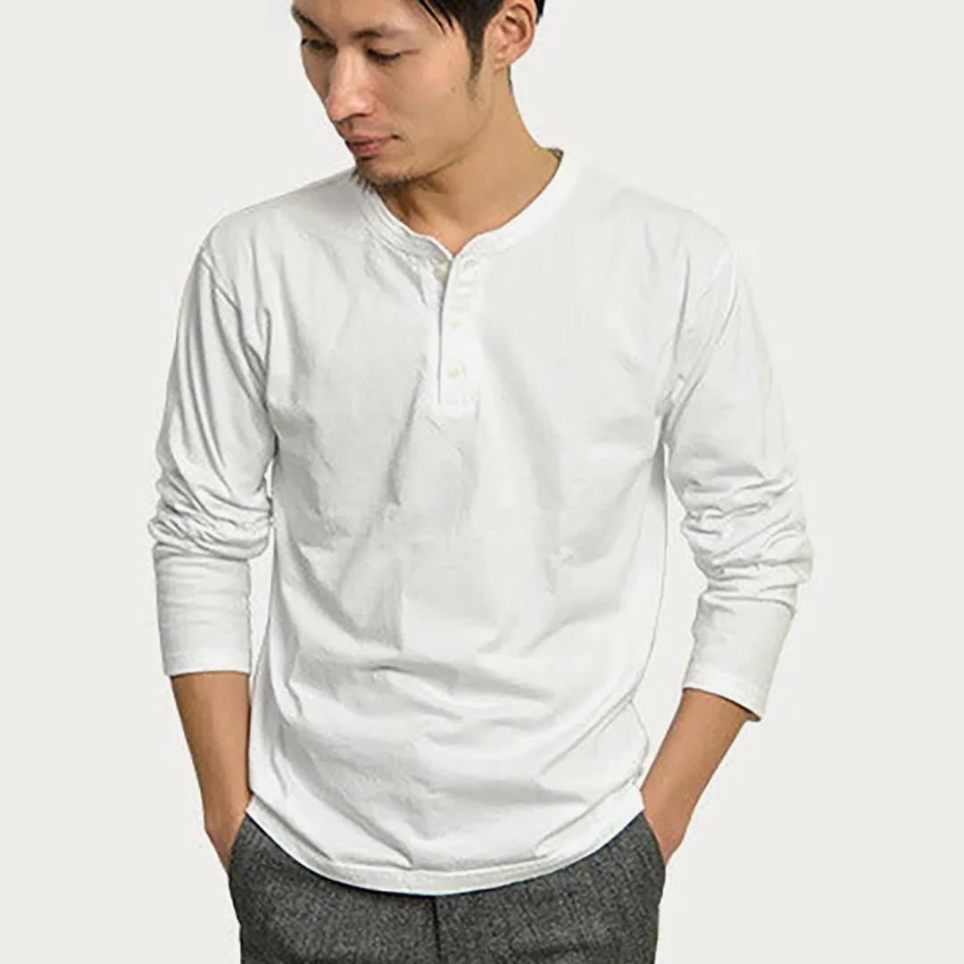 GOOD ON / Long Sleeve Henley Neck T-Shirt