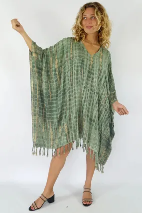 Green Maya Top Tunic KaftanOSFA 14-26