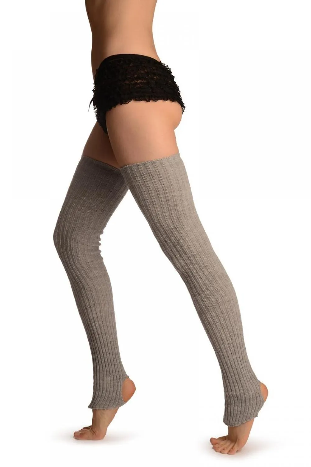 Grey Stirrup Dance/Ballet Leg Warmers