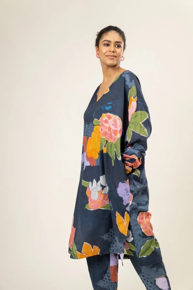 Helen Upcycled Cotton Floral Kaftan