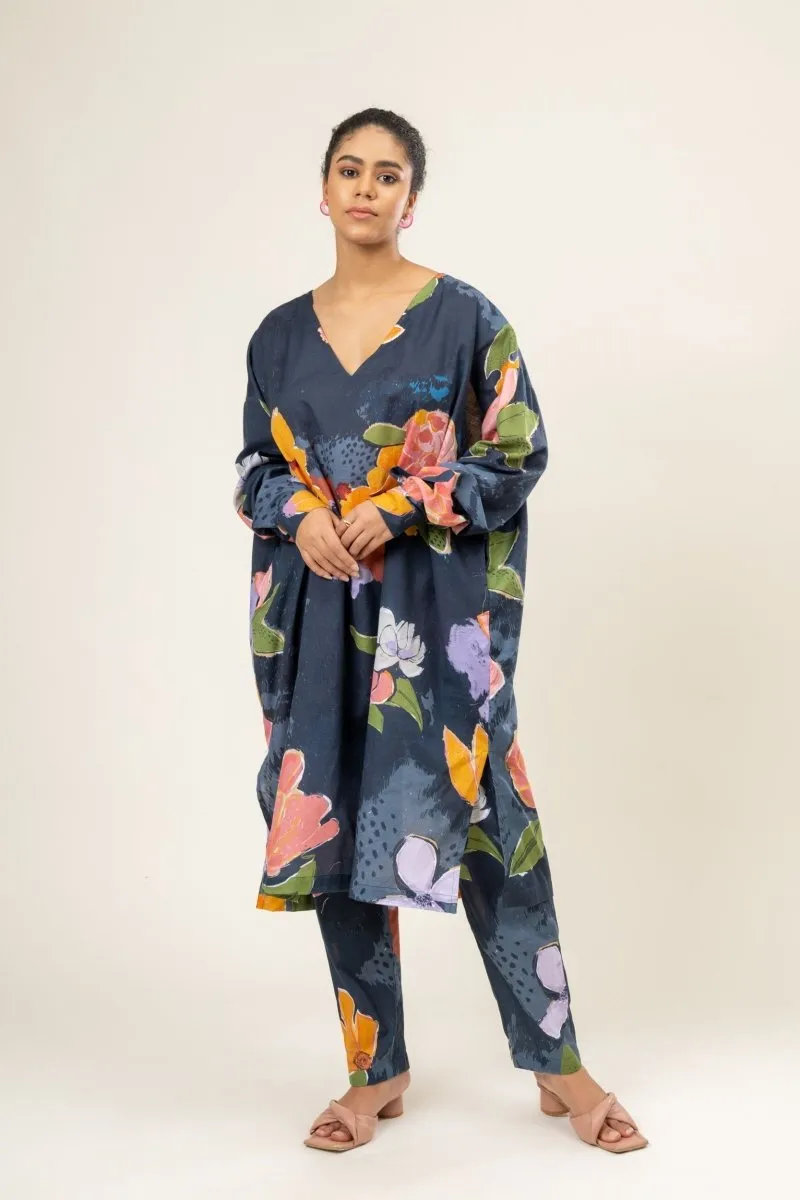 Helen Upcycled Cotton Floral Kaftan