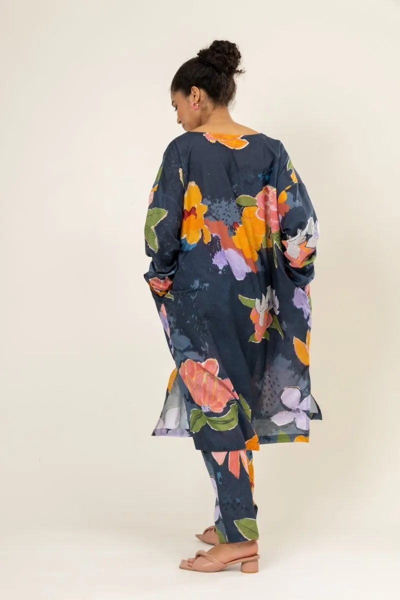 Helen Upcycled Cotton Floral Kaftan