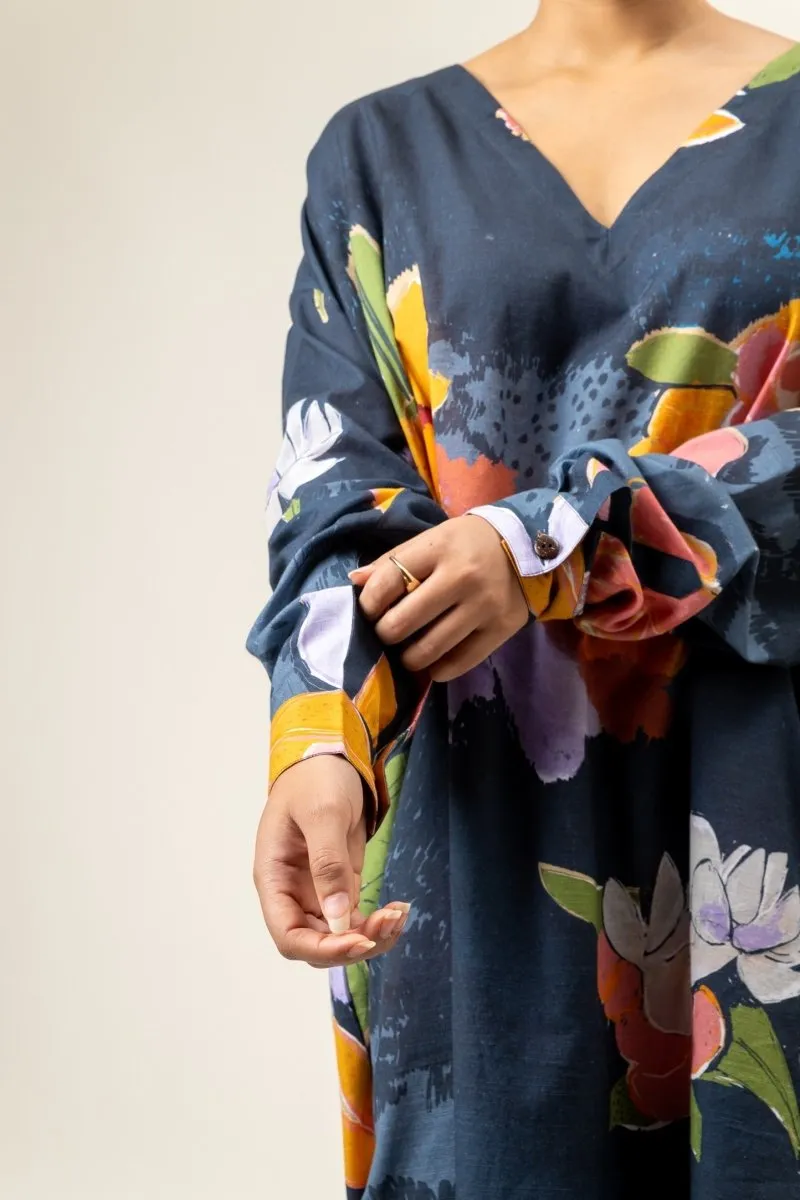 Helen Upcycled Cotton Floral Kaftan