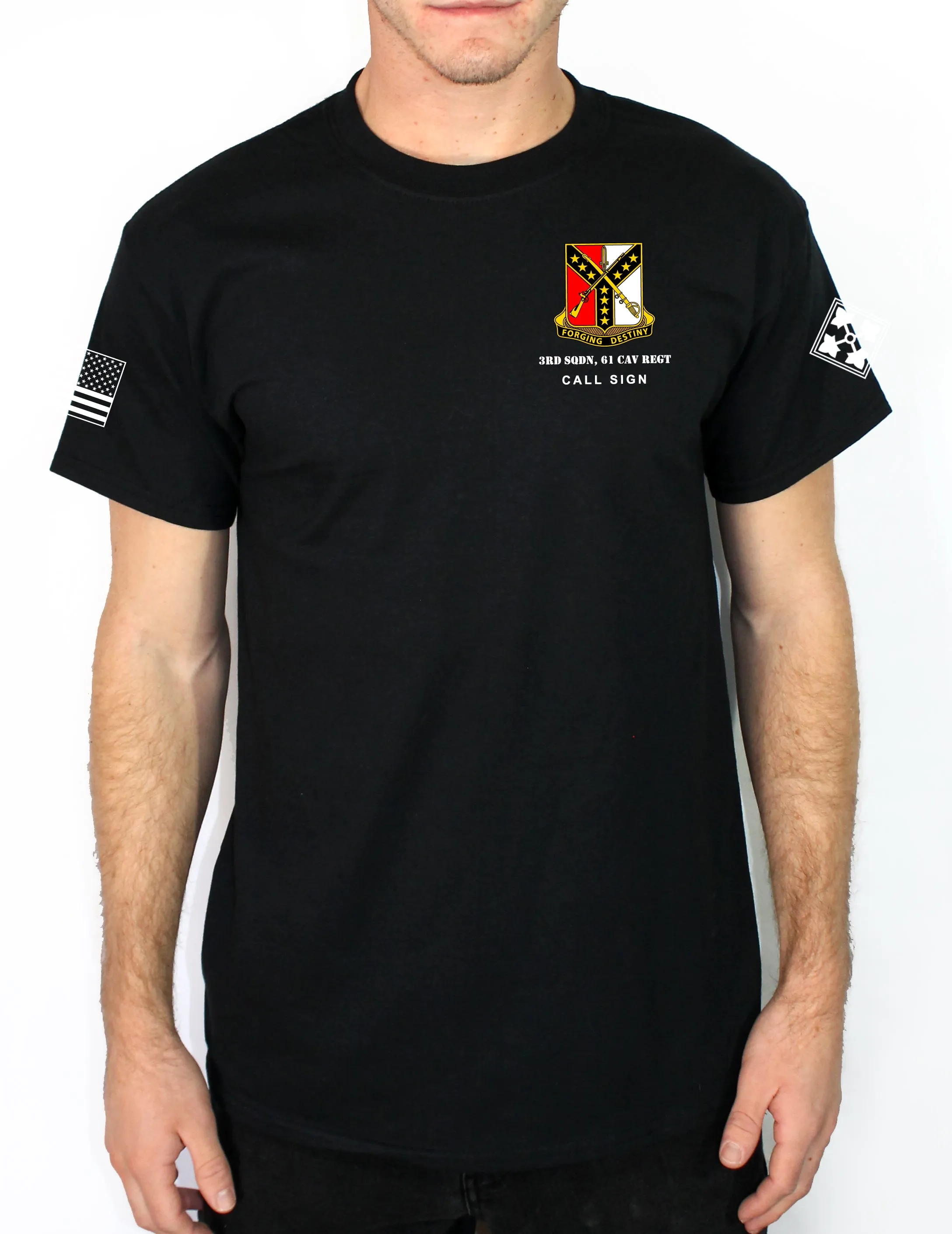 HHT 50-50 Blend Black Unisex PT Short Sleeve Shirt. Approved for PT