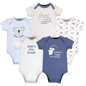 Hudson Baby Cotton Bodysuits, Family Koala