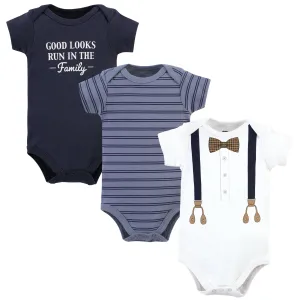 Hudson Baby Cotton Bodysuits, Good Looks Bow Tie