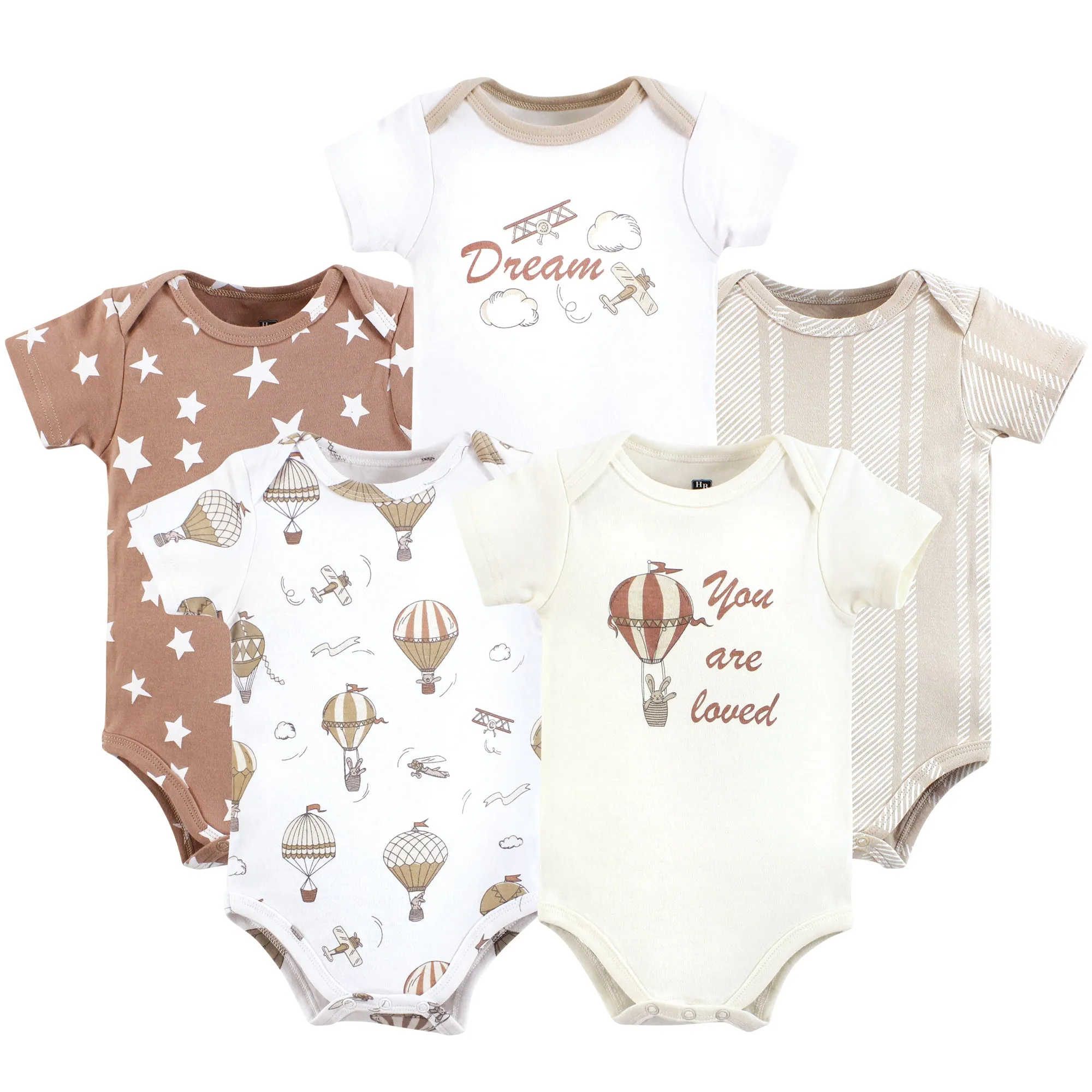 Hudson Baby Cotton Bodysuits, Hot Air Balloon