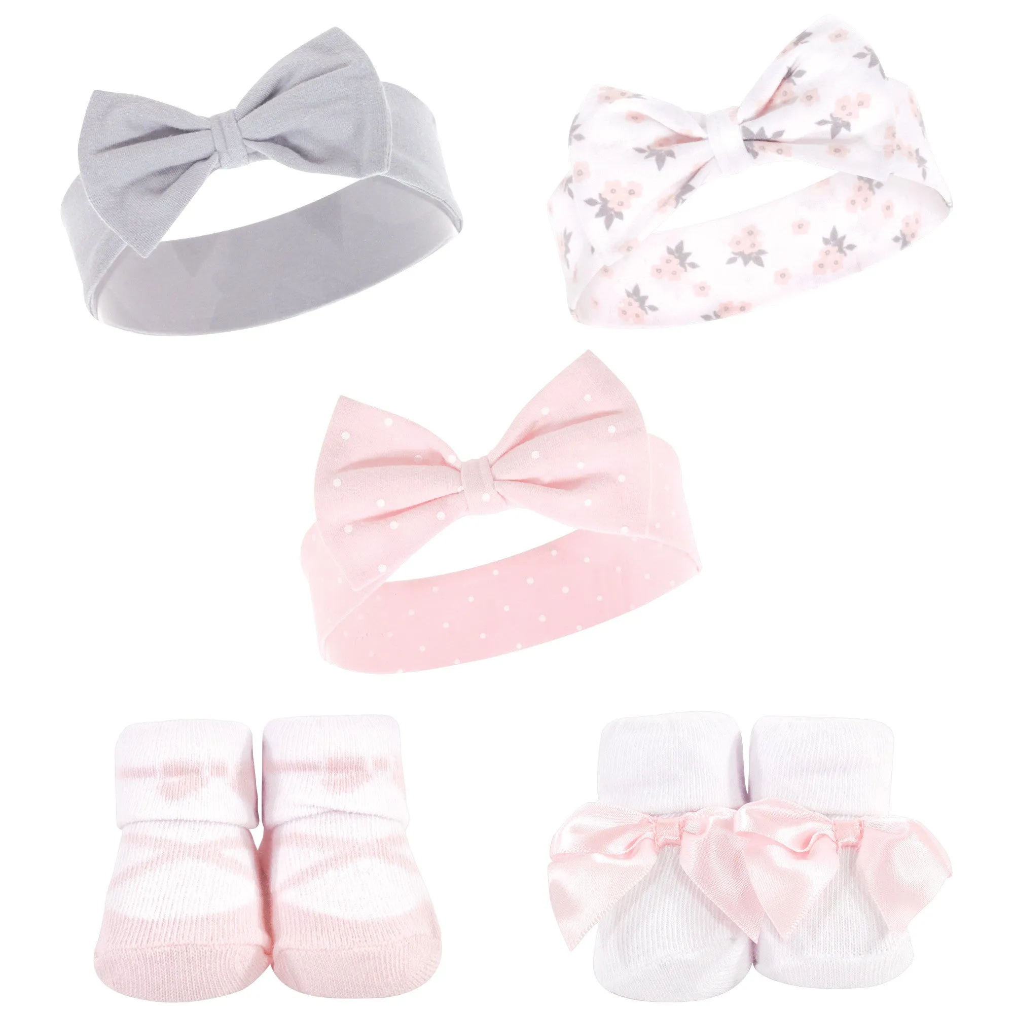 Hudson Baby Headband and Socks Set, Ballet