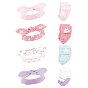 Hudson Baby Headband and Socks Set, Unicorn