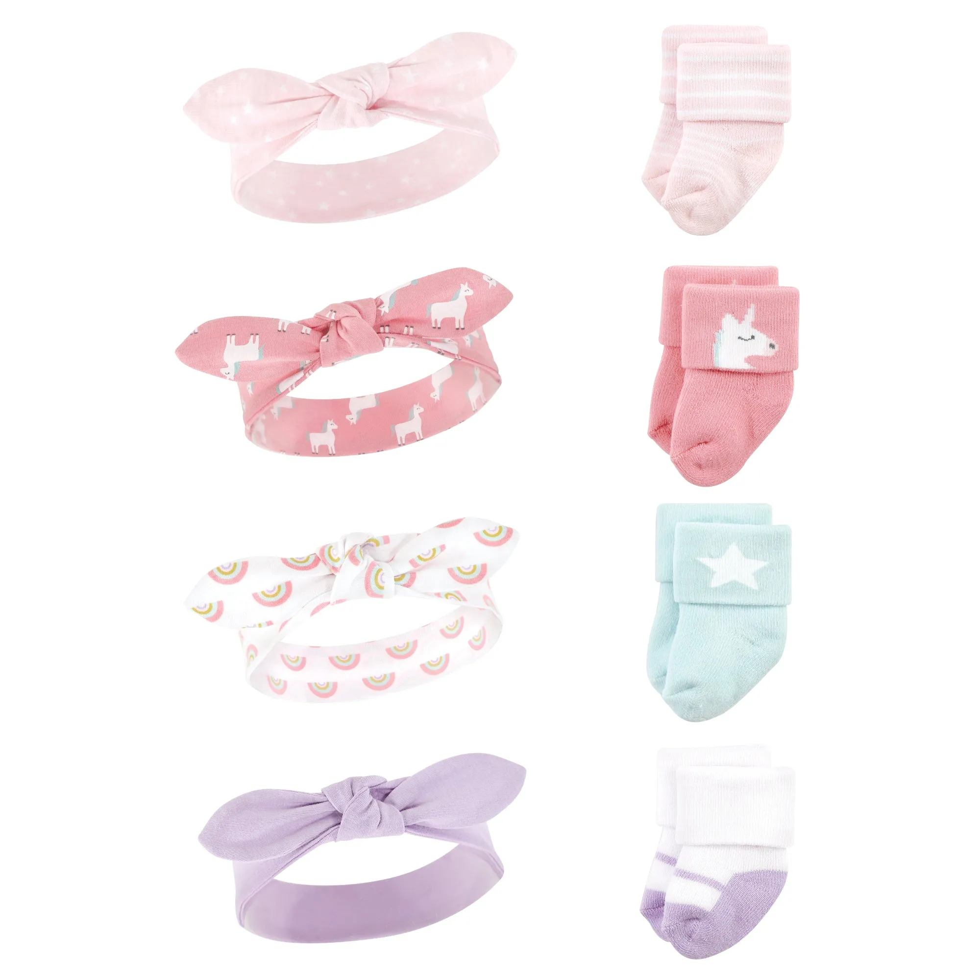 Hudson Baby Headband and Socks Set, Unicorn