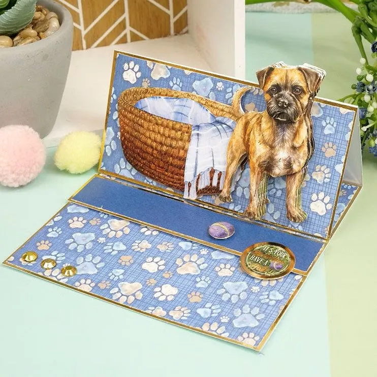 Hunkydory Border Terrier & Dachshund Decoupage Topper Sheet