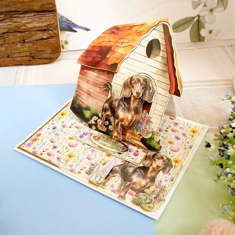 Hunkydory Border Terrier & Dachshund Decoupage Topper Sheet