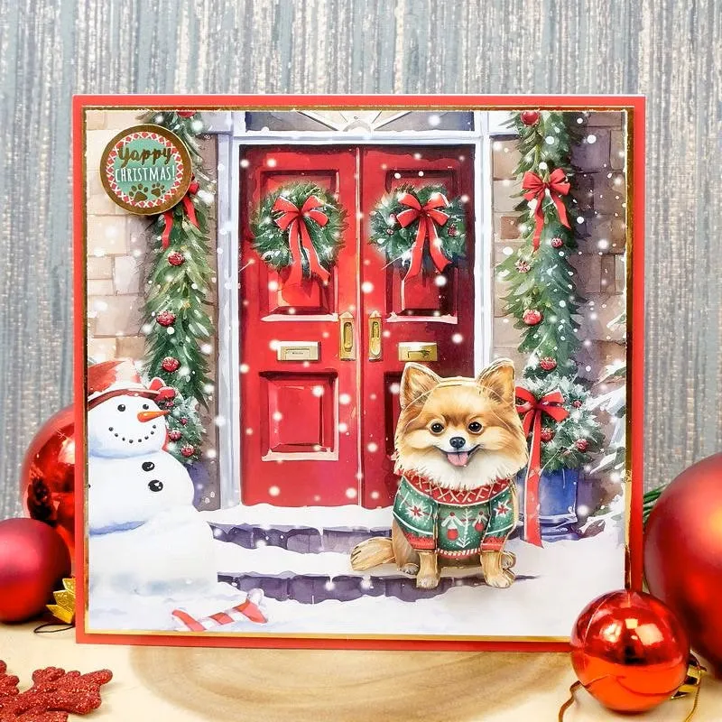 Hunkydory Christmas Pomeranian & Cavalier King Charles Decoupage Topper Sheet