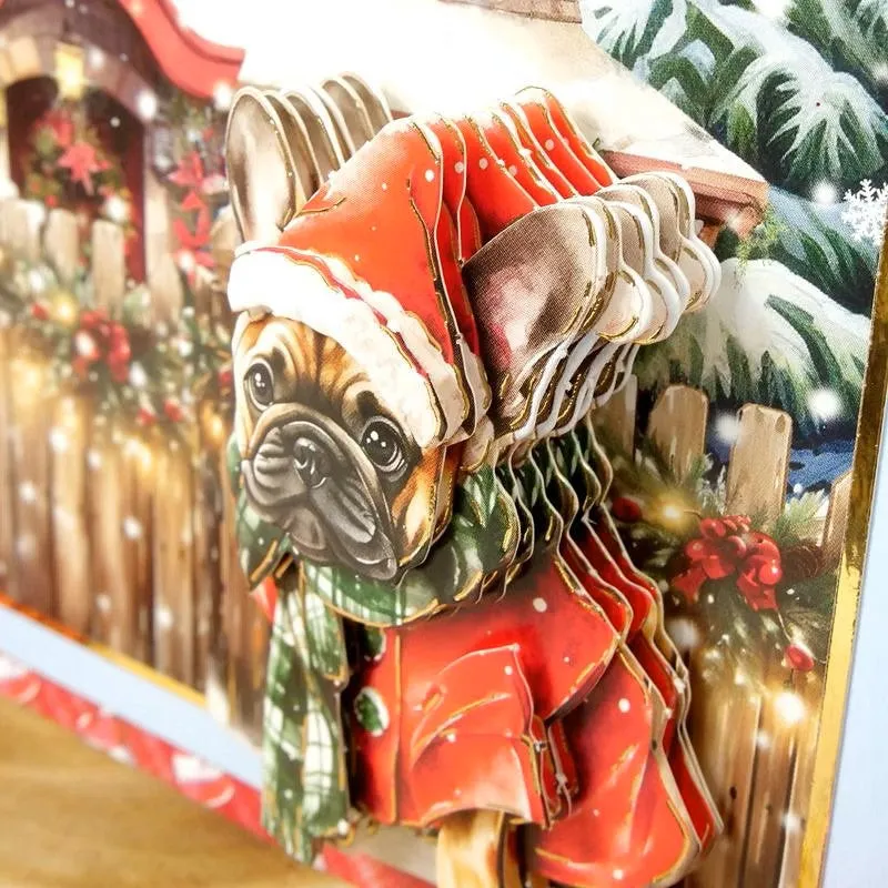 Hunkydory Christmas Yorkshire Terrier & French Bulldog Decoupage Topper Sheet