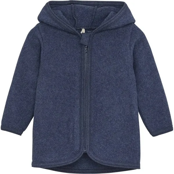 Huttelihut Jacket Ears Cotton Fleece Navy Melange