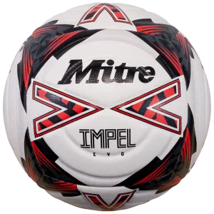 Impel Evo 24 Au Soccer Ball-White/Black/Bib Red