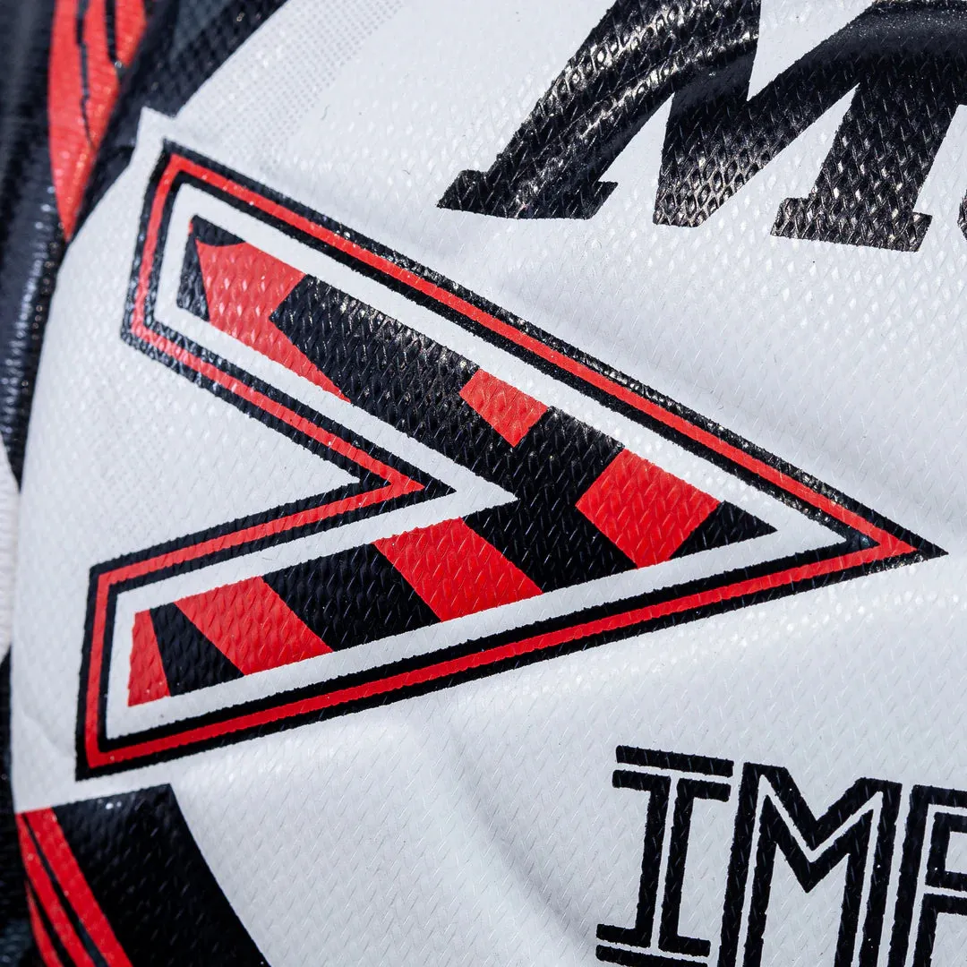 Impel Evo 24 Au Soccer Ball-White/Black/Bib Red