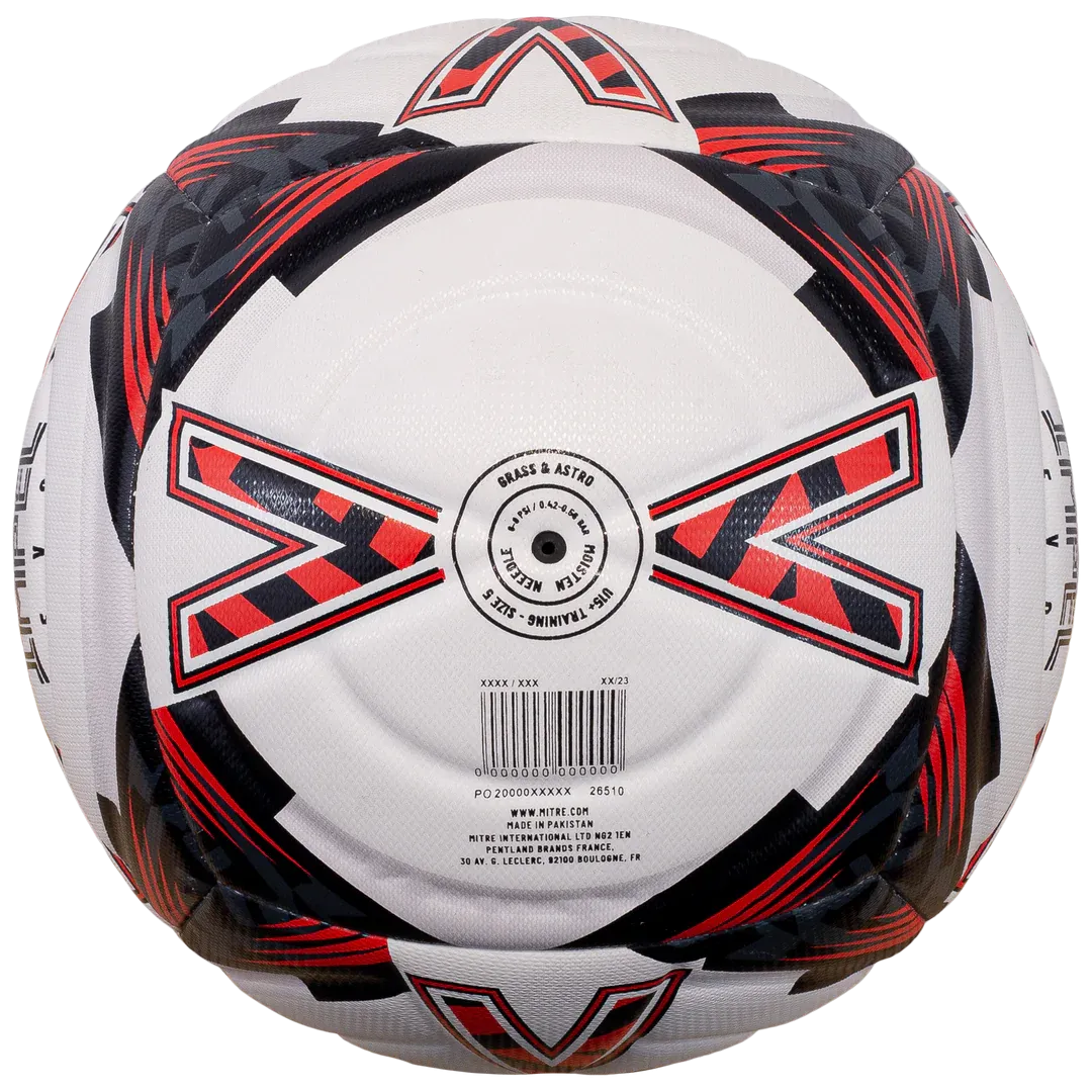 Impel Evo 24 Au Soccer Ball-White/Black/Bib Red