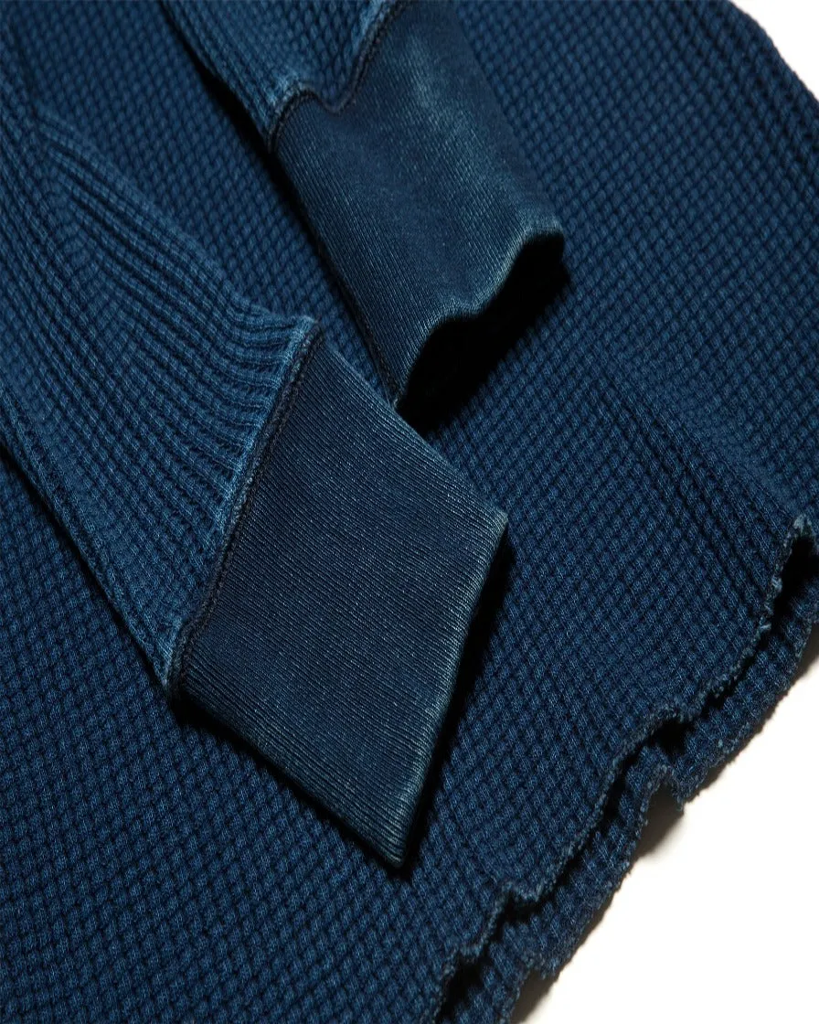 Indigo Waffle Henley