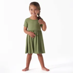 Infant & Toddler Girls Moss Buttery Soft Viscose Made from Eucalyptus Twirl Dress