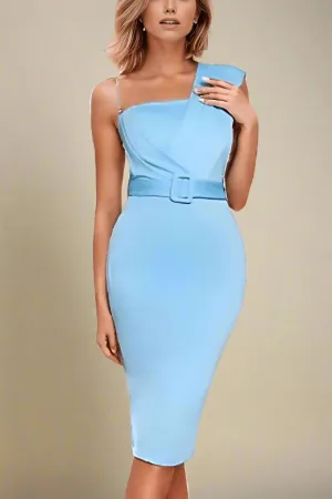 Ione Bandage Midi Dress - Sky Blue