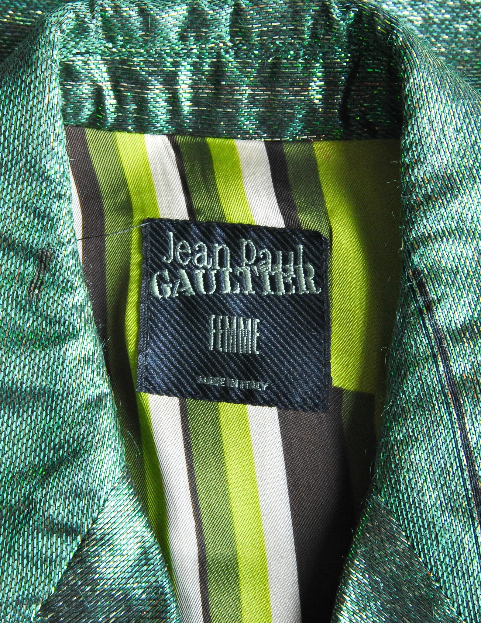 Jean Paul Gaultier Vintage Metallic Green Jacket