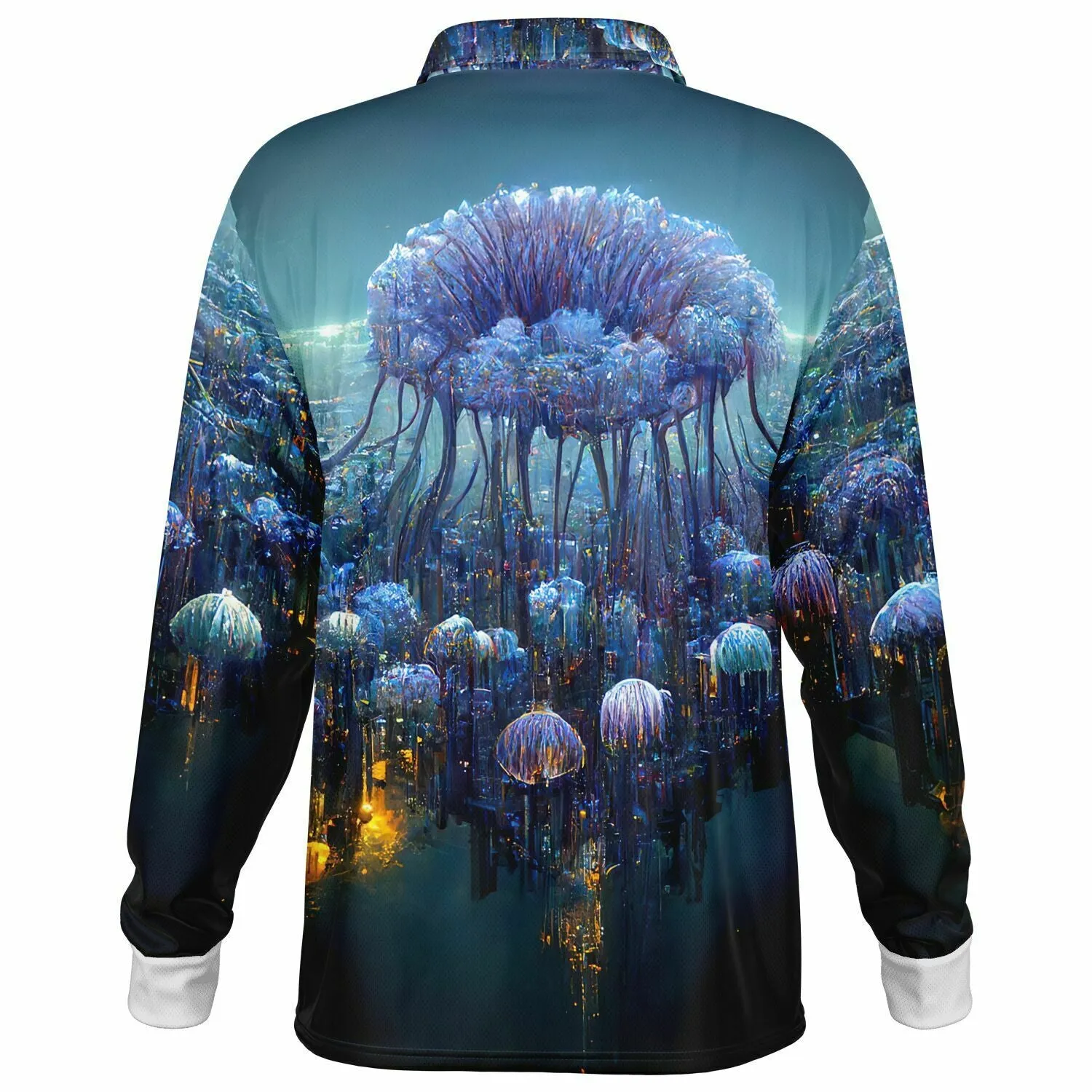 Jellypunk City Longsleeve Polo Shirt | Michael Garfield